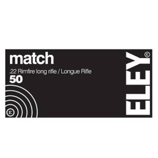 ELEY Match .22 Long Rifle Ammunition 50 Rounds LFN 40 Grain