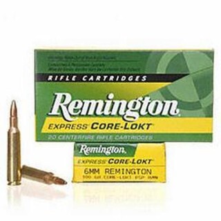 Remington Express 6mm Remington Ammunition 20 Rounds 100 Grain Core-Lokt PSP Soft Point Projectile 3100fps