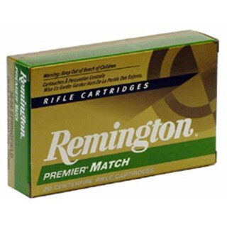 Remington Premier Match .308 Winchester Ammunition 20 Rounds 168 Grain Sierra MatchKing Boat Tail Hollow Point Projectile 2680fps