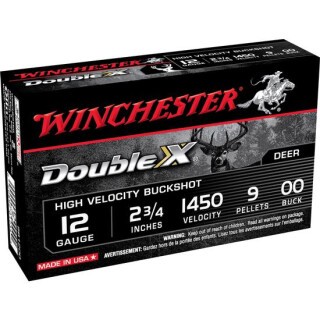 Winchester Double-X 12 Ga 2.75" 00 Buck 9 Pellets 5 Rounds