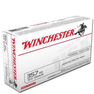 Winchester USA .357 SIG 125 Grain JHP 50 Round Box