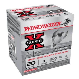 Winchester Super-X 20 Ga 3" #4 Steel .875oz 25 Rounds