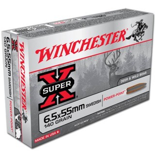 Winchester Super-X 6.5x55 Swedish Ammunition 20 Rounds SP 140 Grain