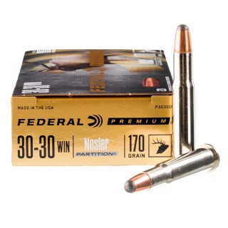 Federal V-Shok .30-30 Winchester Ammunition 20 Rounds Partition JSP 170 Grain