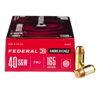 Federal American Eagle .40 S&W Ammunition 50 Rounds FMJ 165 Grain