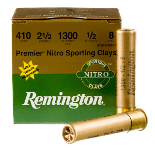 Remington Premier Nitro .410 Ammunition 25 Rounds 2-1/2" #8 Lead 1/2oz