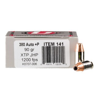 Underwood Ammo .380 ACP +P Ammunition 20 Rounds XTP JHP 90 Grain