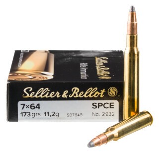 Sellier & Bellot 7x64 Brenneke Ammunition 20 Rounds SPCE 173 Grain