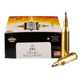 Armscor USA .243 Winchester Ammunition 200 Rounds Varmageddon 70 Grains