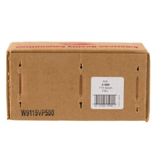 American Quality 9mm Luger Ammunition 500 Bulk Rounds FMJ 115 Grain