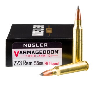 Nosler Varmageddon .223 Remington Ammunition 20 Rounds FB Tipped 55 Grain