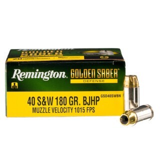 Remington Golden Saber Defense .40 S&W Ammunition 20 Rounds BJHP 180 Grains