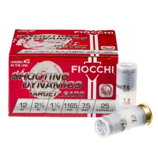 Fiocchi 12 Gauge Shotshell 250 Rounds 2 3/4" #7.5 Lead Shot 1 1/8 oz