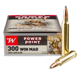 Winchester Power Point .300 Winchester Magnum Ammunition 20 Rounds JSP 180 Grains X30WM2