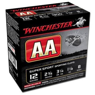 Winchester AA Sport 12 Gauge Ammunition 25 Rounds 2.75" #8 Lead 1.125 oz