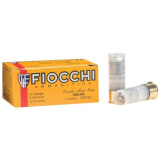 Fiocchi Self Defense Aero Rifled Slug 12 Gauge Ammunition 10 Rounds 2-3/4" 1oz Lead 1560fps
