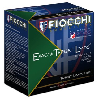 Fiocchi Exacta Target Little Rino 12 Gauge Ammunition 25 Rounds 2-3/4" #8 Lead 1oz