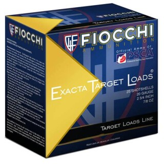 Fiocchi Exacta Clay Target VIP Heavy 20 Gauge Ammunition 25 Rounds 2-3/4" #8 Lead 7/8oz