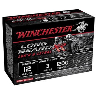 Winchester Long Beard XR 12 Gauge Ammunition 10 Rounds 3" #4 Lead 1.75oz