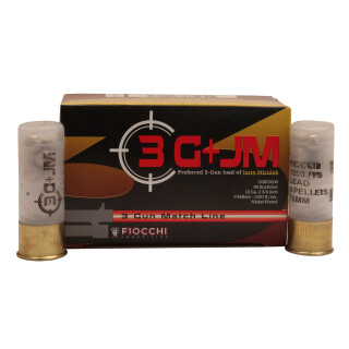 Fiocchi 3 Gun Match 12 Gauge Ammunition 5 Rounds, 00 Buck 2-3/4", 9 Pellets, 1250 FPS