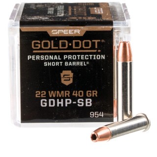 Speer Gold Dot Short Barrel .22 Magnum Ammunition 50 Rounds JHP 40 Grain