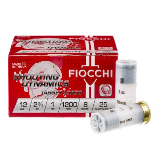 Fiocchi Shooting Dynamics 12 Gauge Ammunition 250 Rounds 2-3/4" #8 Lead 1oz
