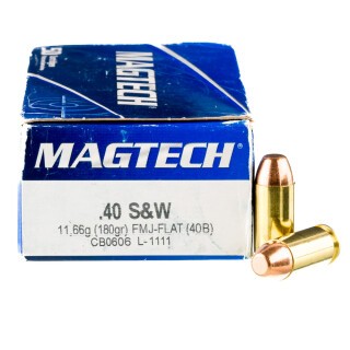 Magtech .40 S&W Ammunition 50 Rounds FMJ 180 Grain