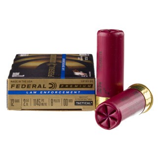 Federal Tactical LE 12 Gauge Shotshell 250 Rounds 2-3/4" 00 Buck 8 Pellets