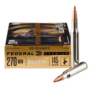 Federal .270 Winchester Ammunition 20 Rounds ELD-X 145 Grains