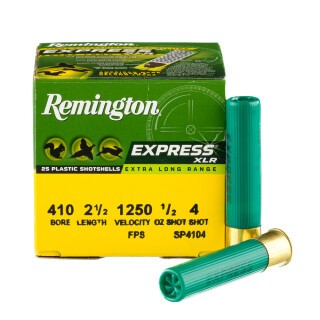 Remington Express XLR .410 Bore Shotshell 25 Rounds 2-1/2" #4 Shot 1/2 Ounce
