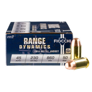 Fiocchi Shooting Dynamics .45 ACP Ammunition 50 Rounds FMJ 230 Grain