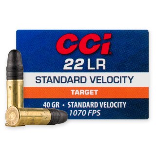 CCI Standard Velocity .22 LR Ammunition 500 Rounds LRN 40 Grains