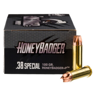 Black Hills .38 Special +P Ammunition 50 Rounds HoneyBadger Copper 100 Grain