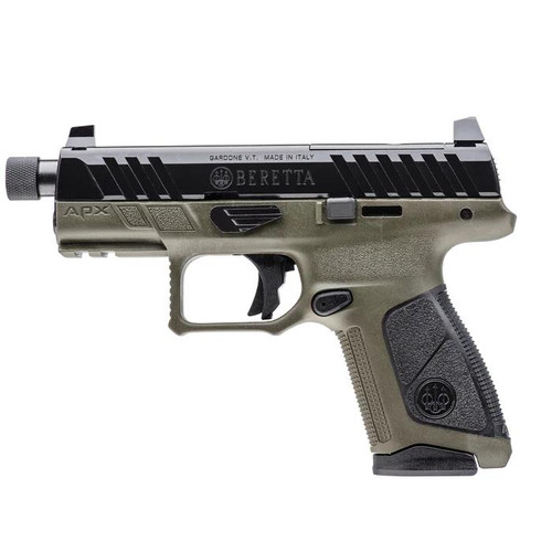Beretta APX A1 Tac 9mm - 4.2" Threaded Barrel - OD Green - 15 Round