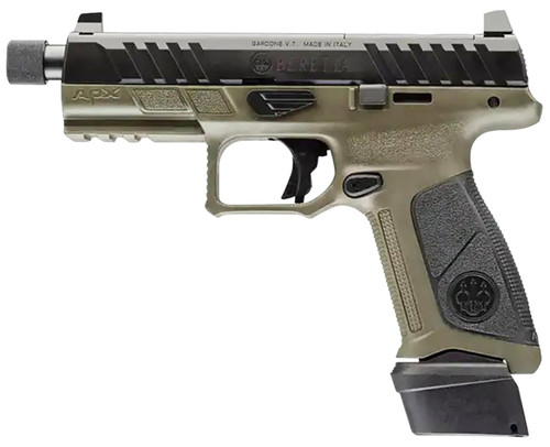 Beretta APX A1 Tactical 9mm - 4.8" Threaded Barrel - OD Green / Black - 21 Round