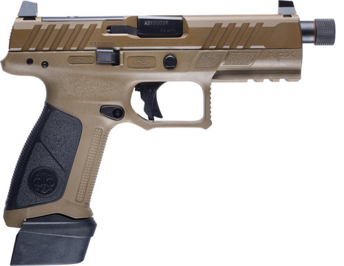 Beretta APX A1 Tactical 9mm - 4.8" Threaded Barrel - Optics Ready - FDE / Black - 21 Round