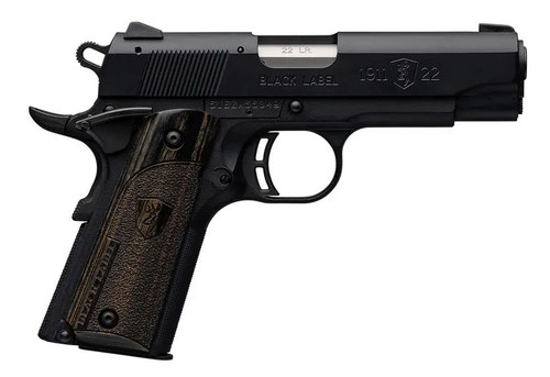 Browning 1911-22 Black Label Compact 22 LR - 3.63" Barrel - Black / Wood - 10 Round