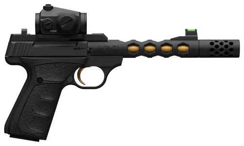Browning Mark Vision 22 LR - 5.9" Threaded Barrel - Vortex Crossfire Red Dot - Black / Gold - 10 Round
