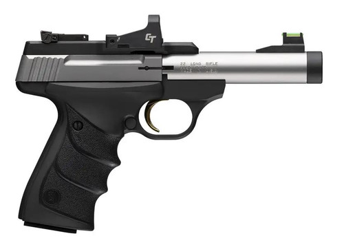 Buck Mark Micro Bull Stainless 22 LR - Threaded Barrel - Crimson Trace Red Dot - Night Sights - Stainless - 10 Round