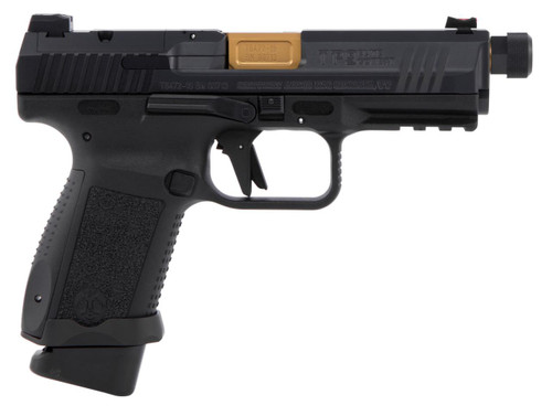 Century Arms CANIK TP9 Elite Combat Executive 9mm - 4.73" Barrel - Black / Gold - 18+1