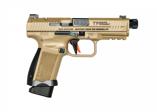 Century Arms Canik TP9 Elite Combat 9mm - Threaded Barrel - Optics Ready - FDE - 18 Rounds