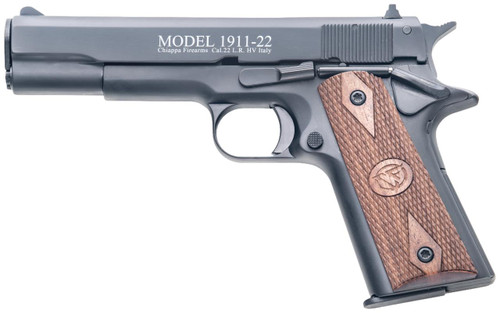 Chiappa 1911-22 22 LR - 5" Barrel - Black / Walnut Grips - 10 Round