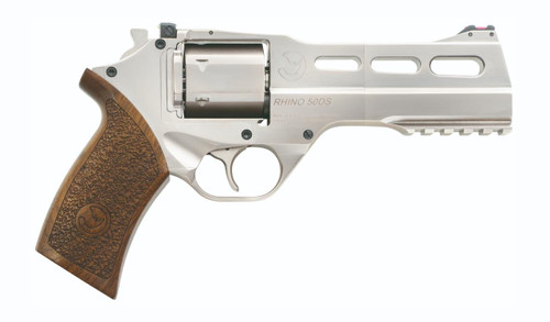 Chiappa Rhino 50DS 357 Magnum - 5" Barrel - Nickel Plated / Walnut - 6 Shot