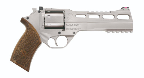 Chiappa Rhino 60DS 357 Magnum - 6" Barrel - Chrome / Walnut Grips - 6 Shot