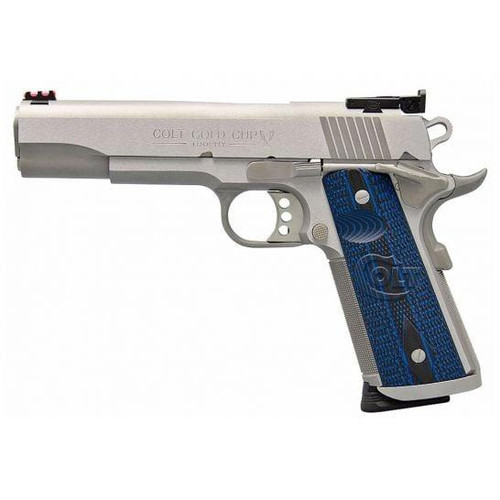 Colt Gold Cup Trophy 45 ACP - 5" Barrel - Stainless / Blue - 8 Round