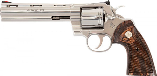 Colt Python 357 Magnum - 6" Barrel - Stainless Steel / Walnut - 6 Shot