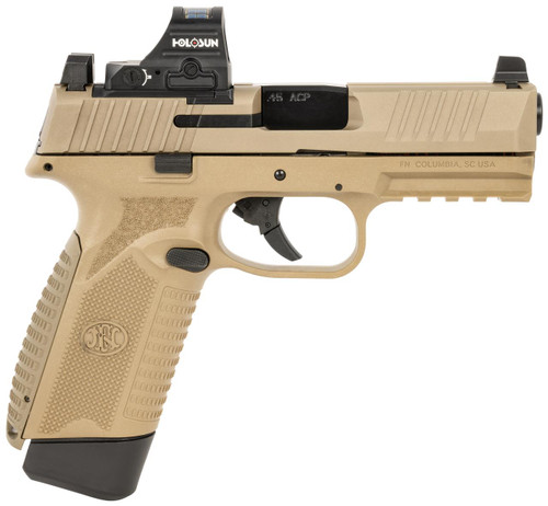 FN 545 MRD 45 ACP - Holosun 407C Red Dot - FDE - 15 Round