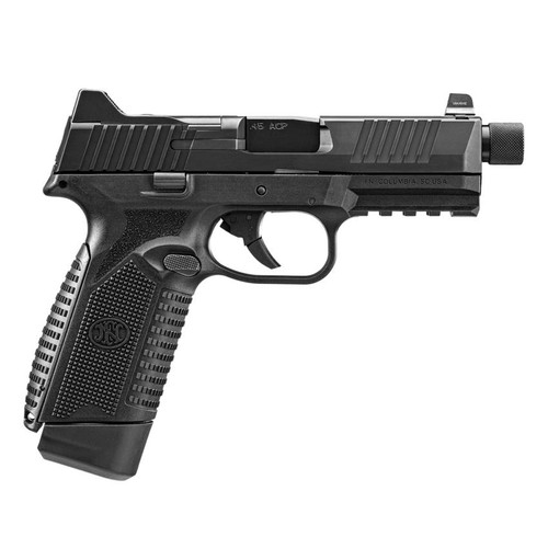 FN 545 Tactical 45 ACP - 4.7" Threaded Barrel - Optics Ready - Night Sights - Black - 18 Round