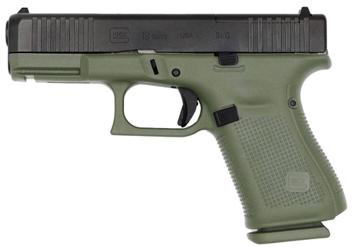 Glock 19 Gen 5 MOS 9mm - 4.02" Barrel - Battlefield Green - 15 Round