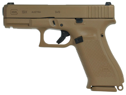 Glock 19X 9mm - Night Sights - FDE - 19 Round